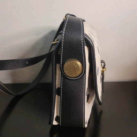 Vintage Dooney & Bourke Monogram Polka Dot Made in USA crossbody - Picture 5 of 14